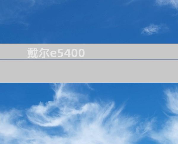 戴尔e5400